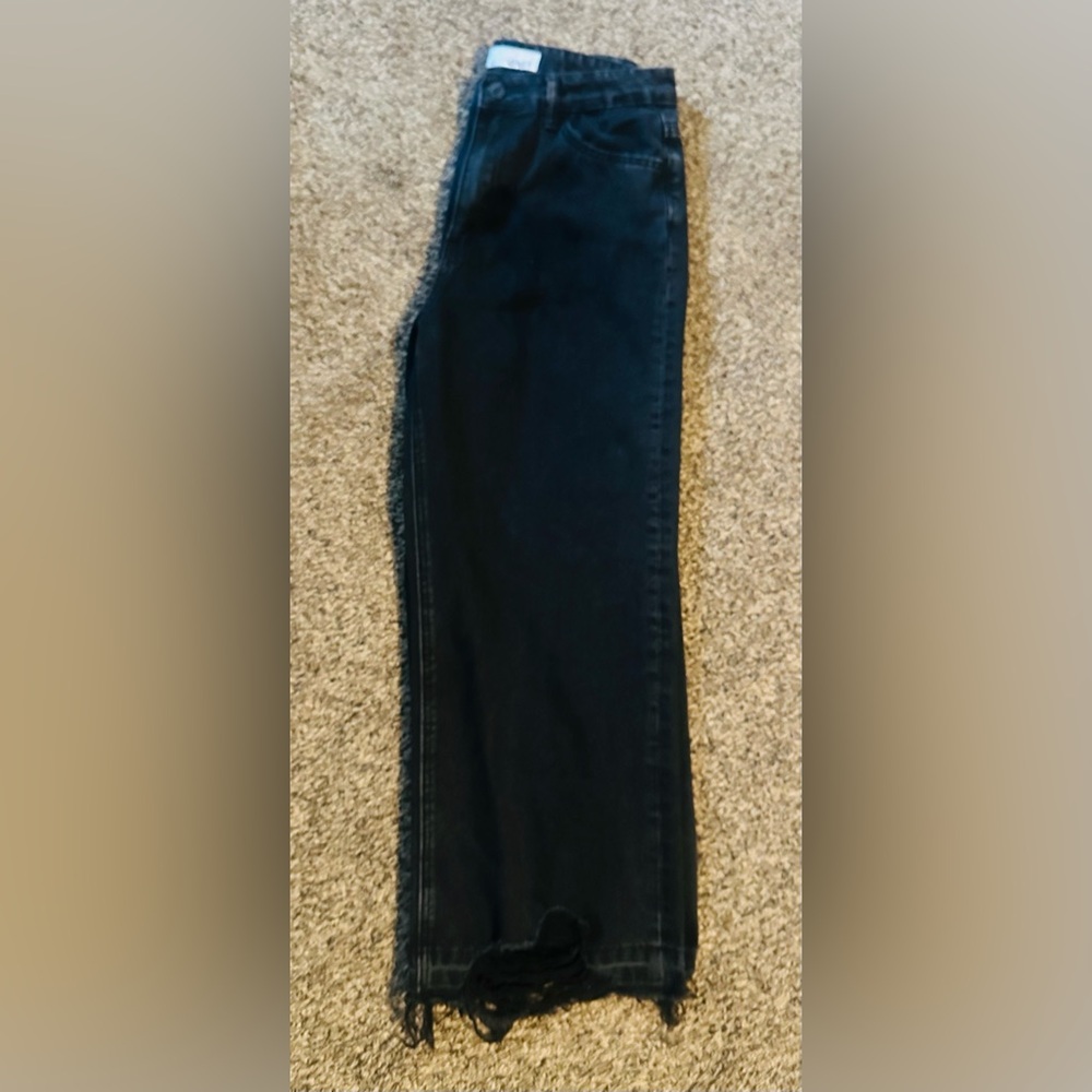 Vervet distressed Wide Leg Black Jeans. - Picture 12 of 13